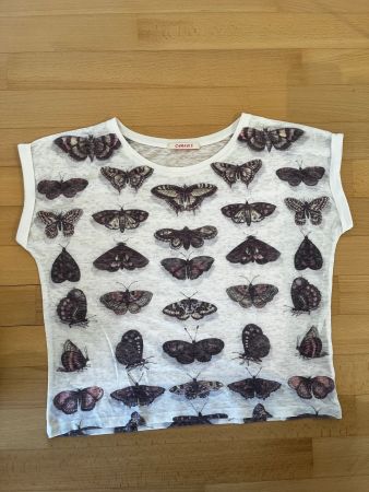 Camaieu Damen T-Shirt mit Schmetterlingsprint - Gr. S