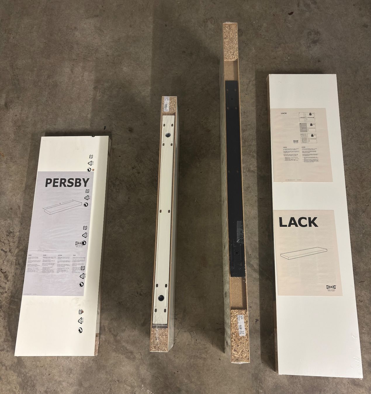 Ikea Scaffali: 4x IKEA Wandregal LACK & PERSBY neu – Usato da Sonterswil venduto da VD-Service 4