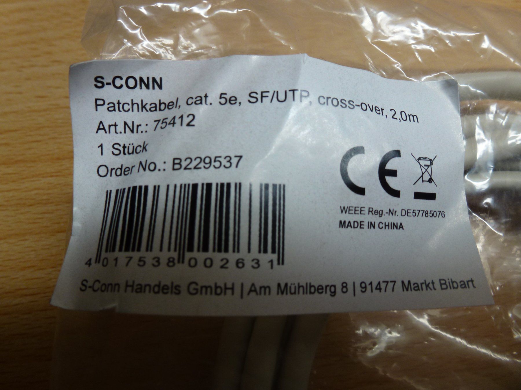 Câbles: Patchkabel Cat 5e grau 2m – Neuf avec emballage d'origine à Hombrechtikon par HGK50 3
