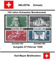 100 Jahre Schweizer Bundesstaat       Ausgabe Schweiz
