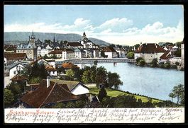 Solothurn, Ortsansicht an der Aare mit B