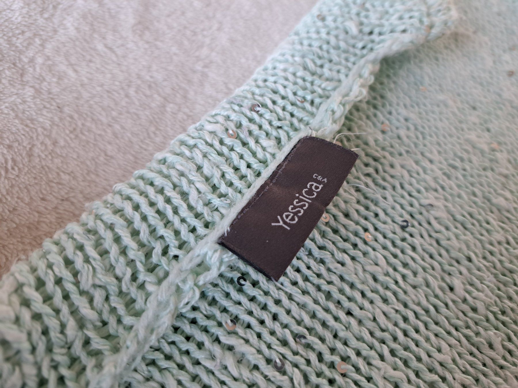 C&A Maglioni & Felpe: Yessica Damenpullover Gr. S mint Glitzerpulli – Usato da Gysenstein venduto da joshuas81 1