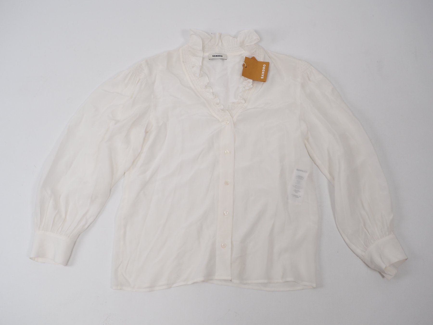 Sandro Blusen: SANDRO Rüschenbluse Seide Gr. S (19821) – Neu (gemäss Beschreibung) aus Zürich von fundsachenverkauf 3