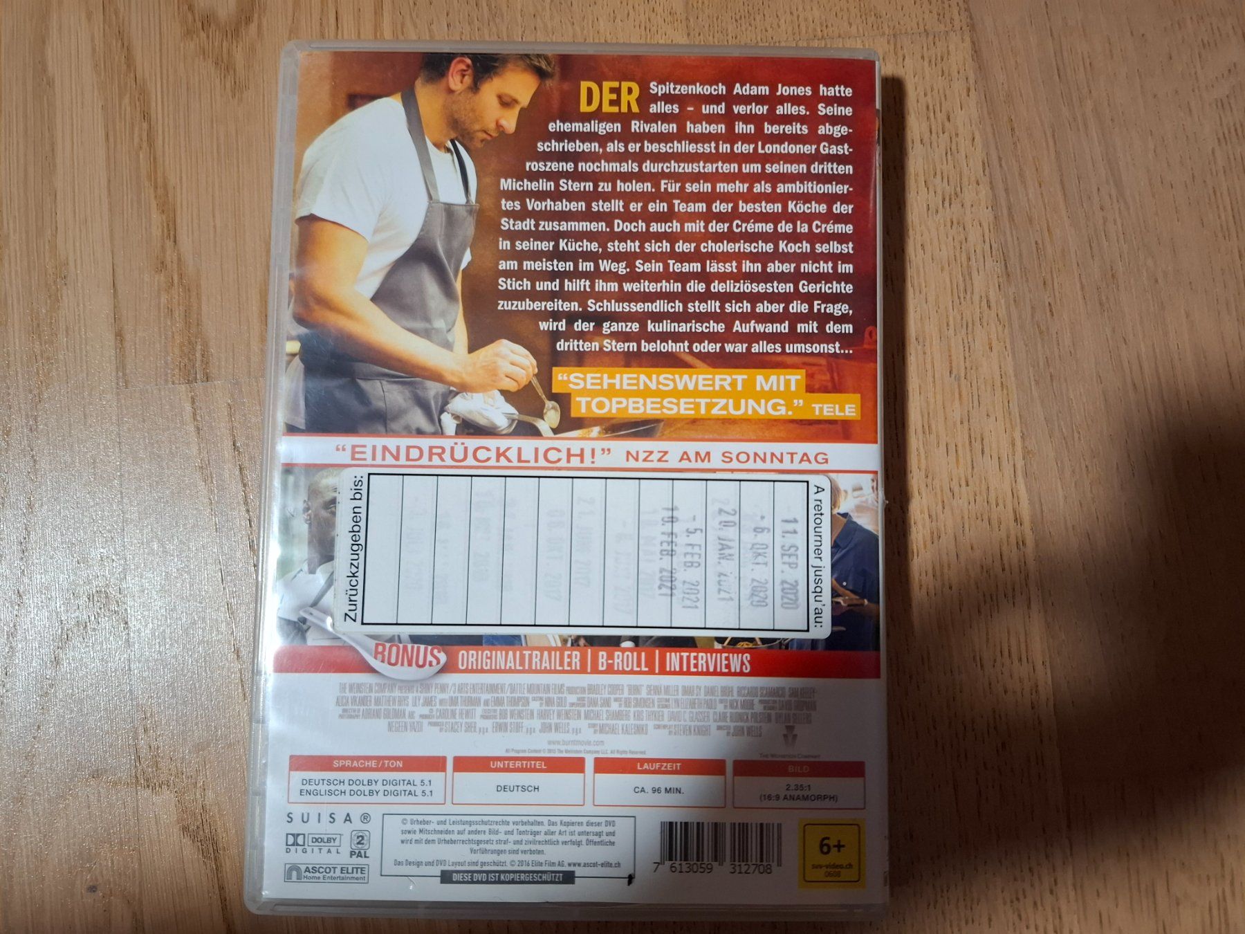 Tutti i DVDs: DVD Burnt Im Rausch der Sterne Bradley Cooper – Usato da Dorf venduto da Exena 1