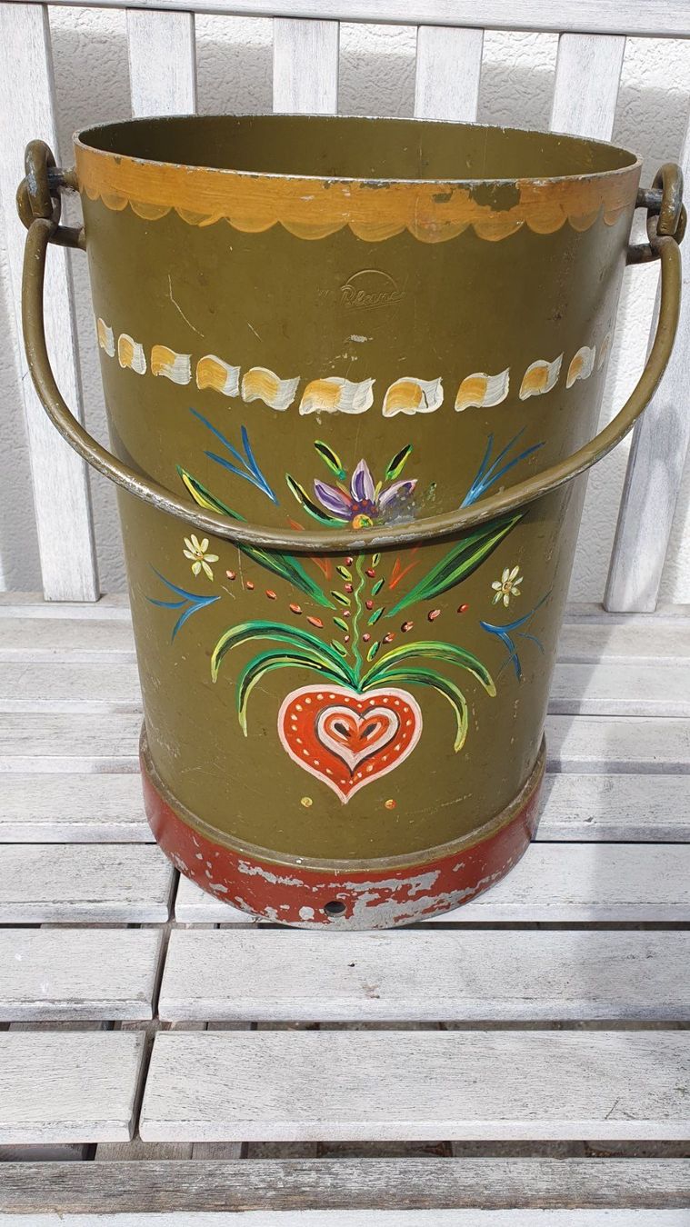 Tutte le decorazioni: Milchkanne mit Bauernmalerei - Vintage – Usato da Döttingen venduto da fonzi3 2