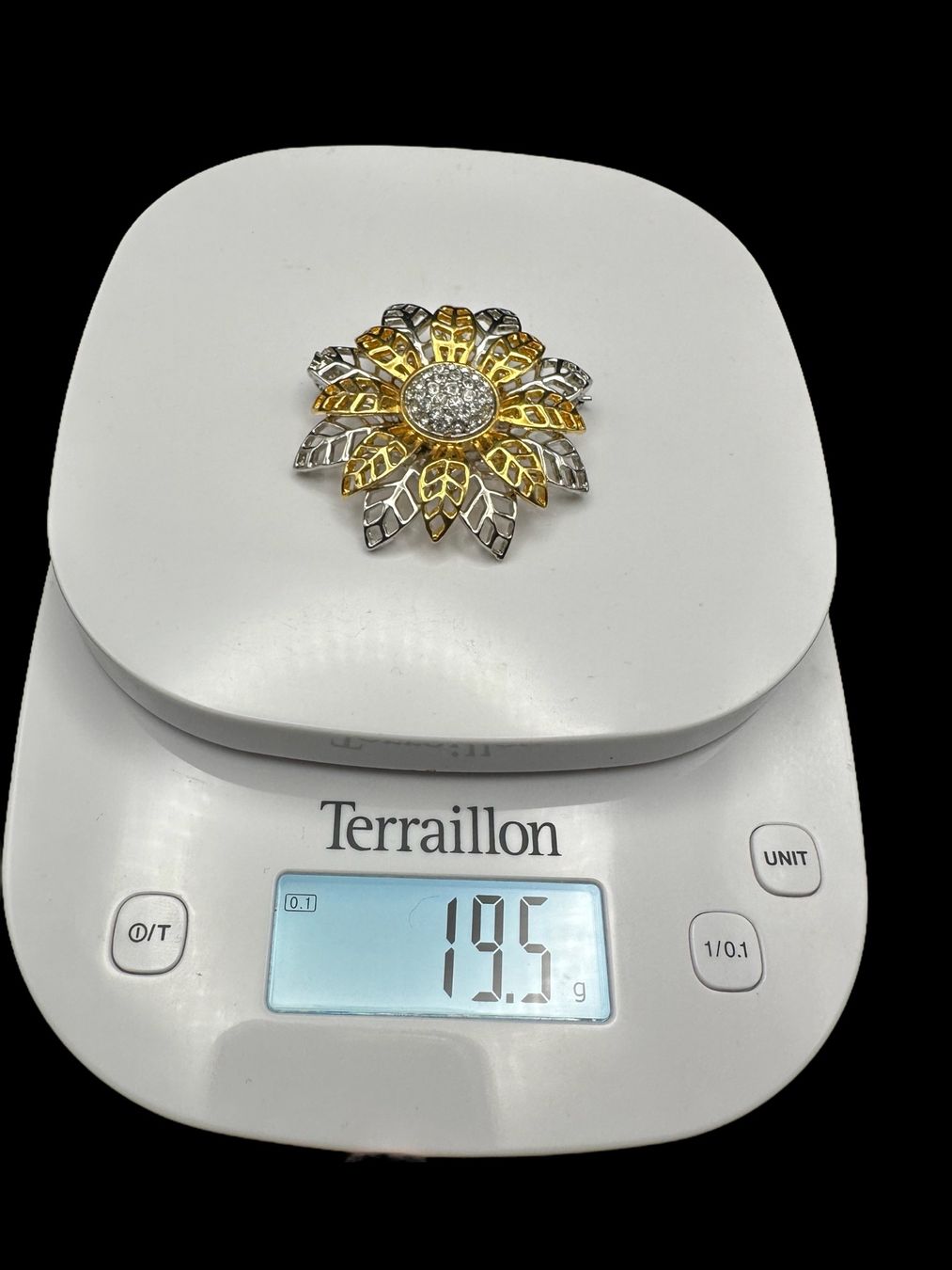 Broschen & Nadeln: Zweifarbige Brosche mit Strass, Vintage – Gebraucht aus Lamone von LaCantinaMagica 9