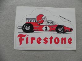 Abziehbild Kleber 45 Jahre alt Firestone Pneu Rennsport Auto
