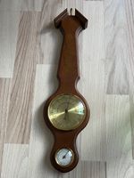 Antike Klassische HOLZ-WETTERSTATION / BAROMETER FEHLT!