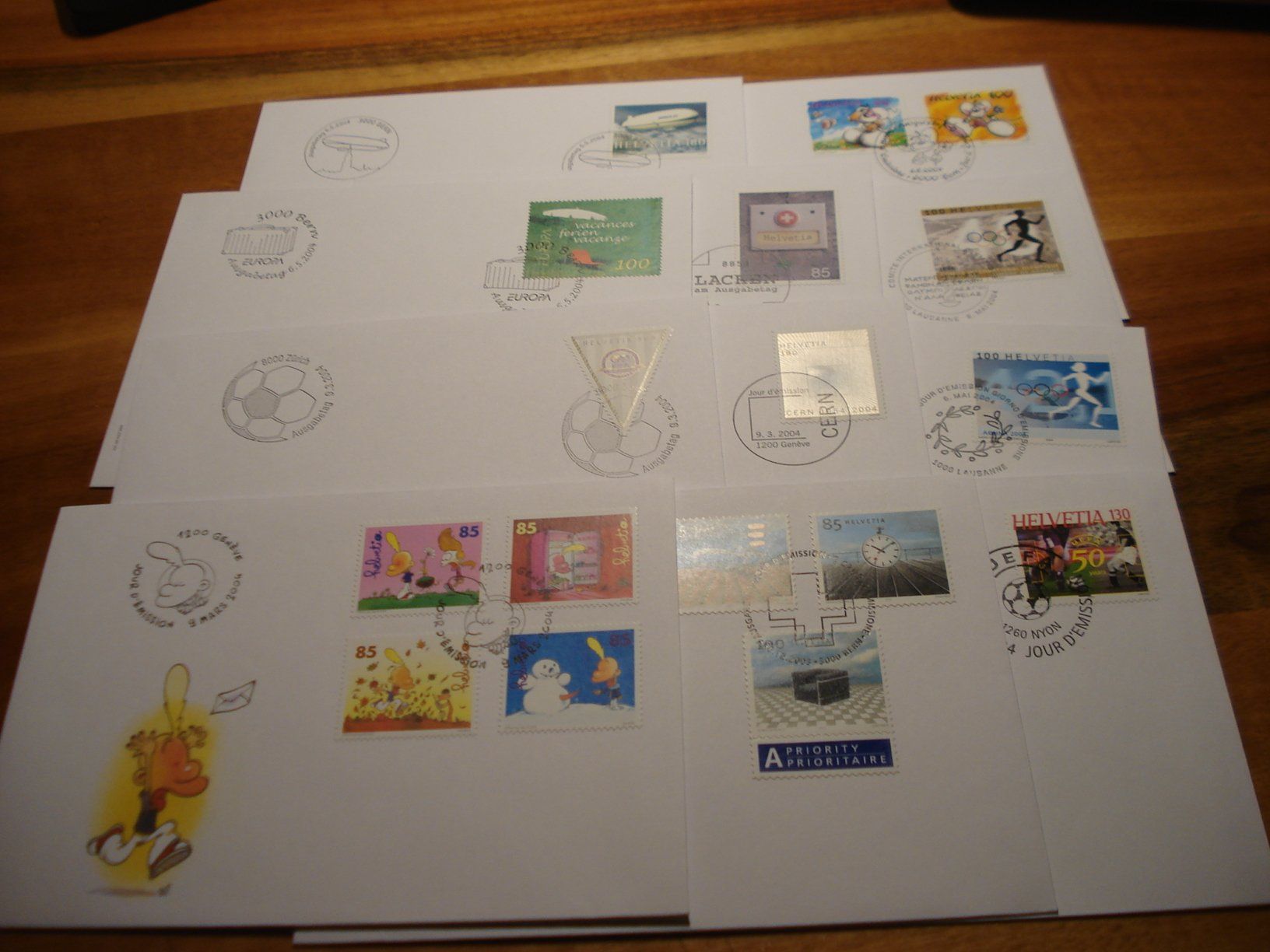 Tutti i francobolli: Moderne FDC Schweiz, 2004, 11 Belege – Usato da Niederwil AG venduto da morostahu 1