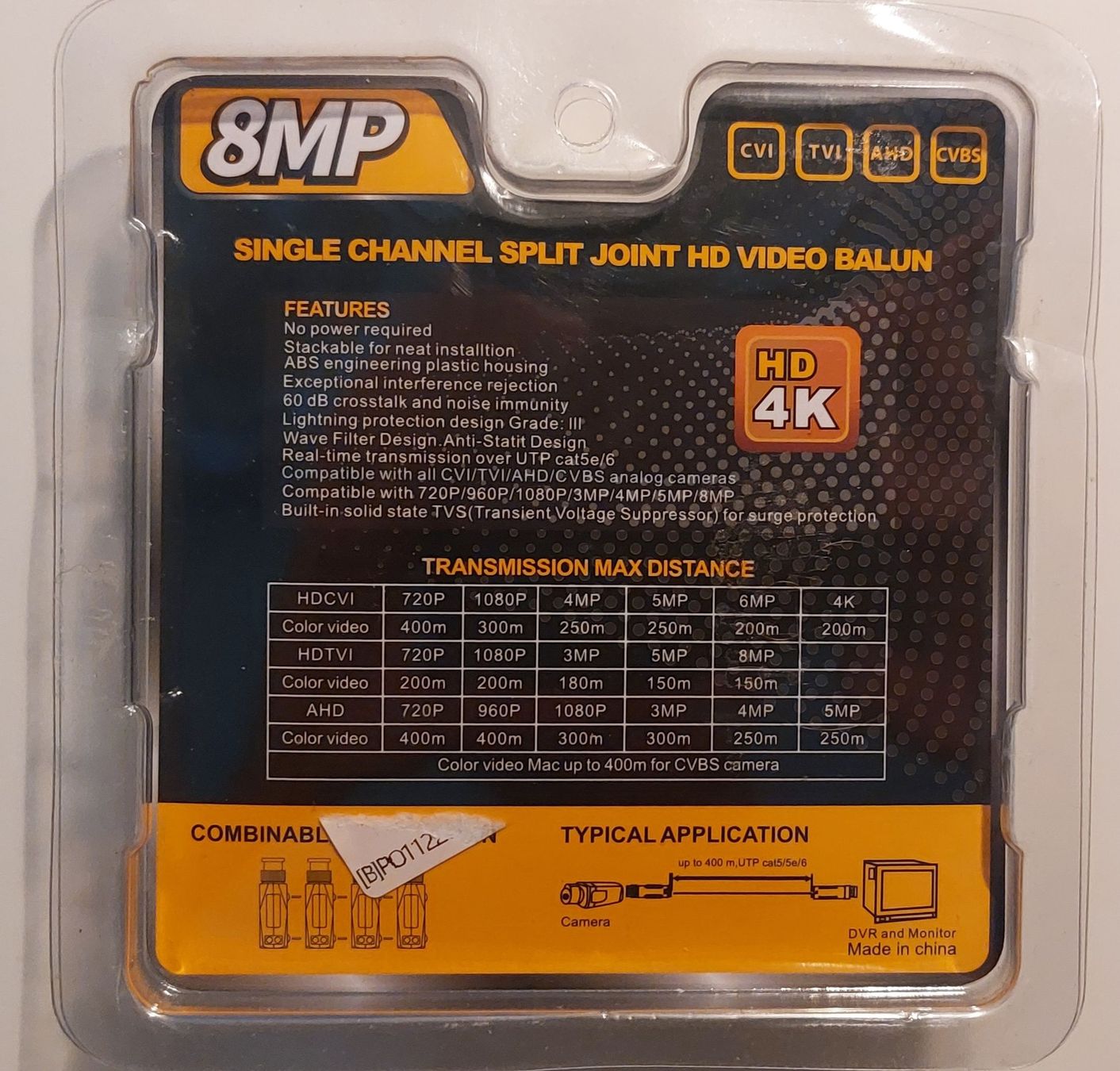 Adattatori: 8MP HD Video Balun - NEU Split joint HD passive video balun – Nuovo (secondo la descrizione) da Richterswil venduto da Ahuesli