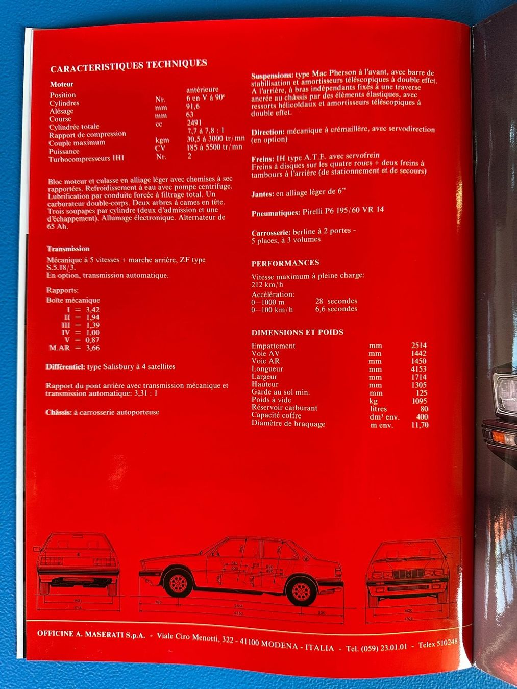 Maserati Dokumente: Prospekt  Maserati  Biturbo – Gebraucht aus Boswil von pavo1 4