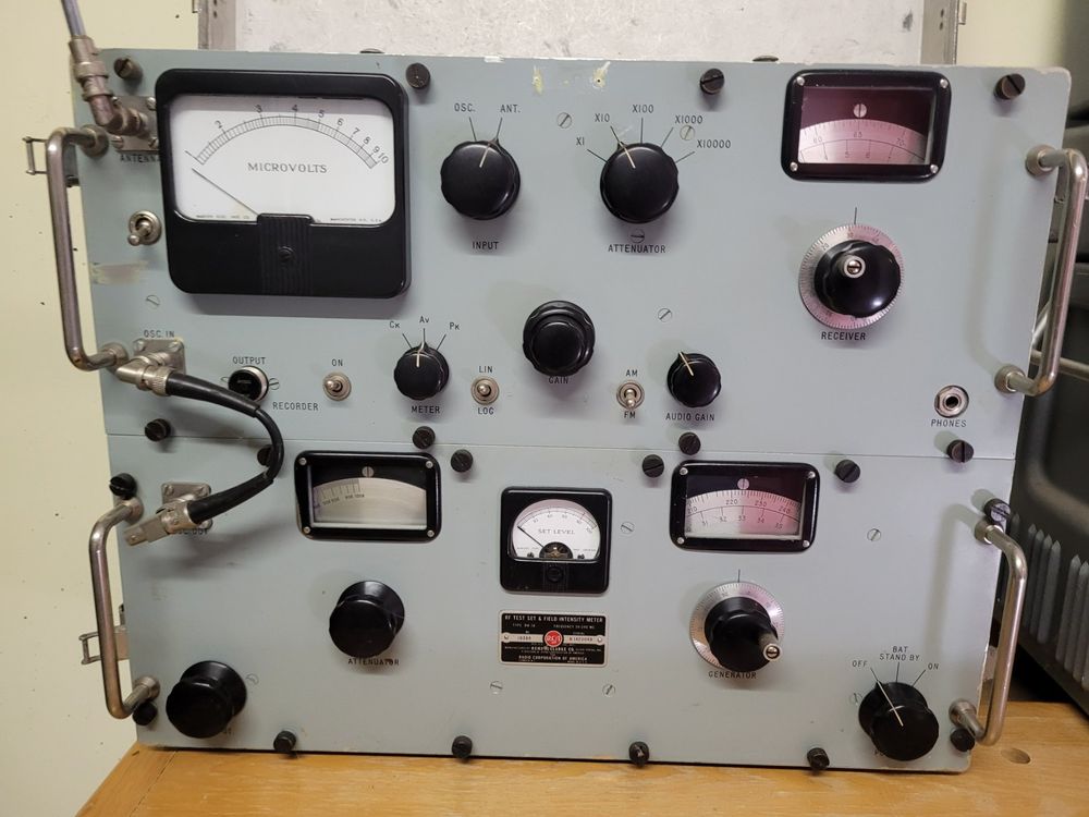 Funk RF test set & field intensity meter RCA Feldstärke Mess (Defekt ...