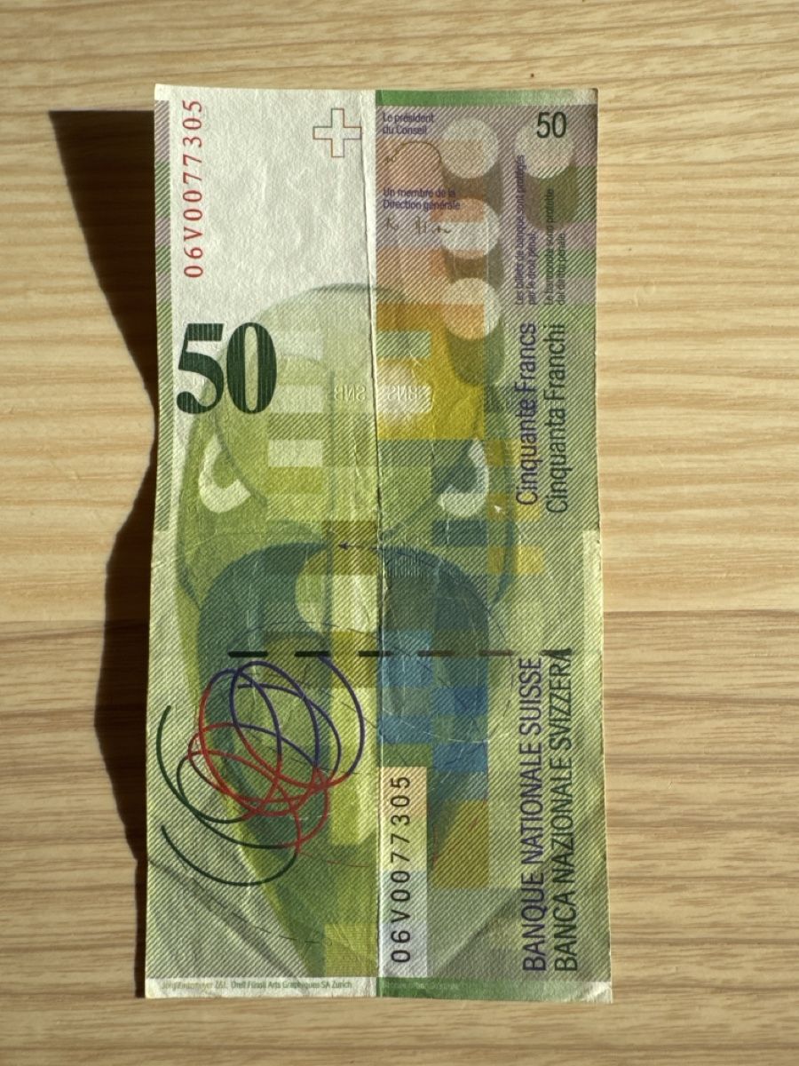 Banconote: 50 CHF Note - Schweizer Banknote - Fuenfzig Franken – Usato da Unterwasser venduto da Kaiser1652 1