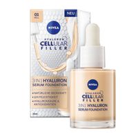 NIVEA 3in1 Hyaluron Serum Foundation HELL 01 30ML neu