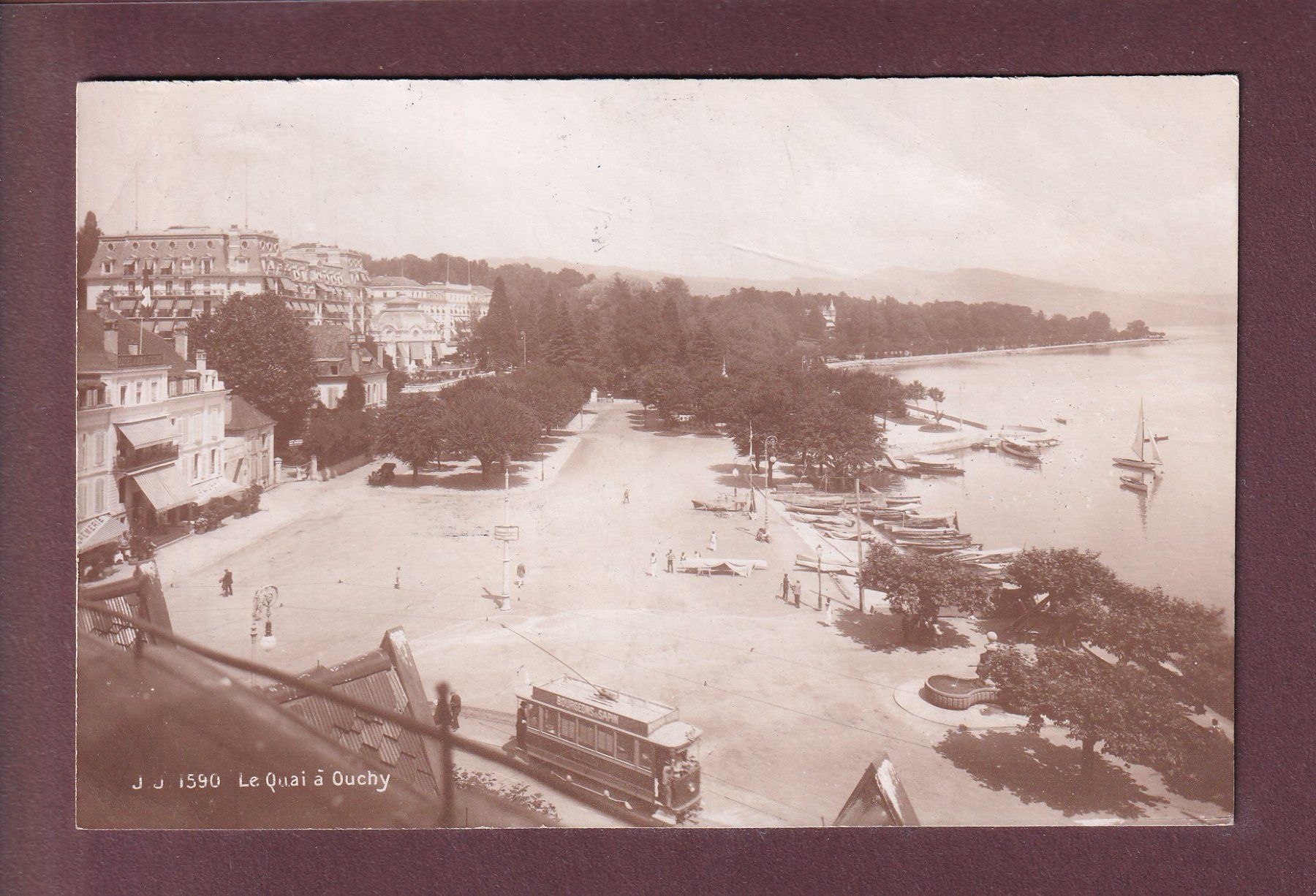 Cartes postales: LAUSANNE - Ouchy - Tram - 1915 – D'occasion à Pully par nicecards