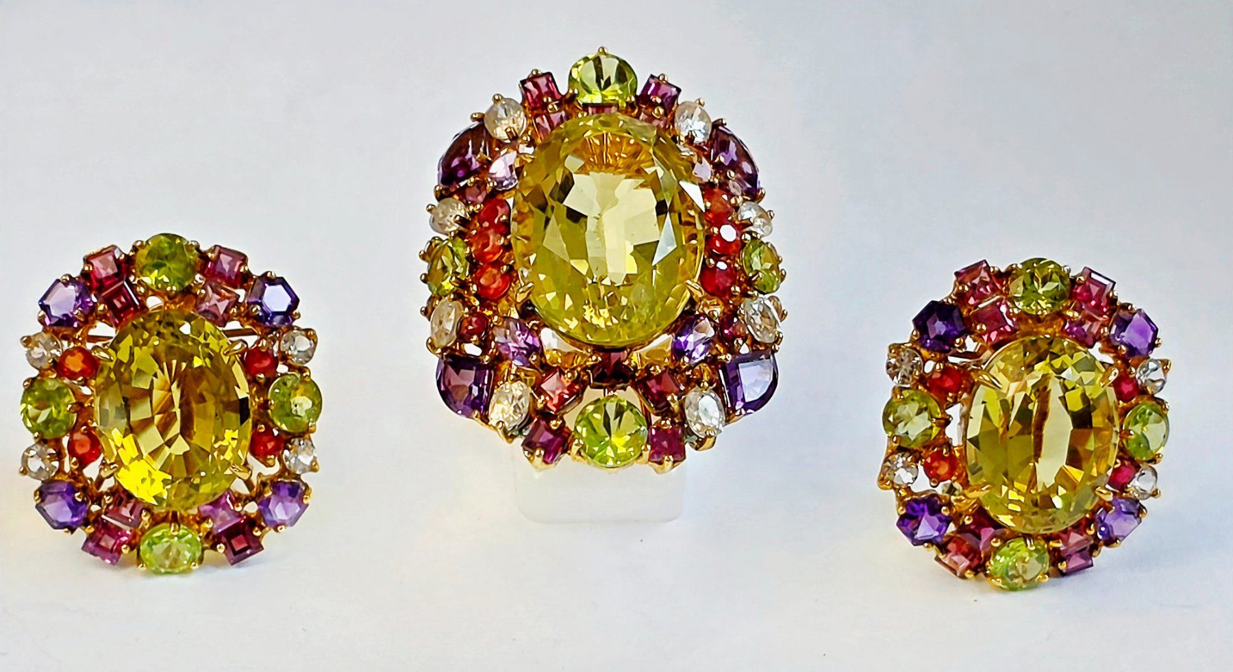 Sonstiger Schmuck: Set Ring Ohrringe Gelb Edelsteine Neu – Neu (gemäss Beschreibung) aus Zürich von ben_mn5h
