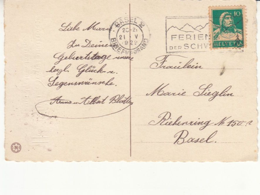 Cartoline postali: Glückwunschkarte 1929 – Usato da Bürglen TG venduto da StampGraf 1