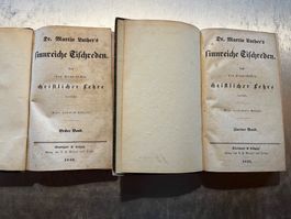 buch, martin luther tischreden band 1 & 2, 1836, fast 1400 s