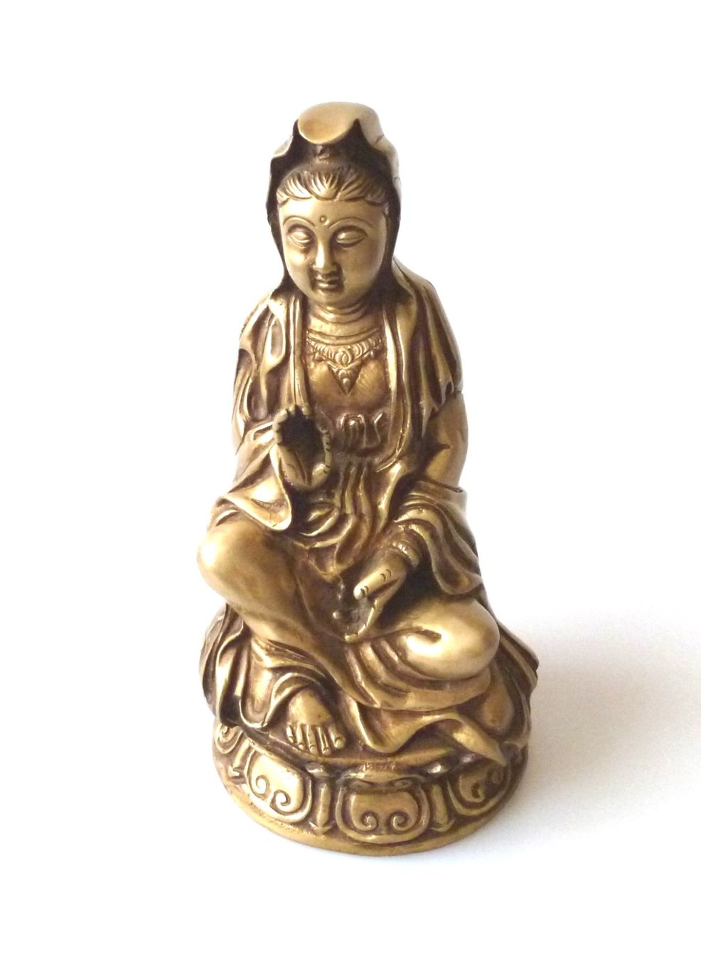 Sculture & Statue: Kuan Yin - Messing-Figur – Nuovo e nell'imballaggio originale da Mauren venduto da Yeelen 1