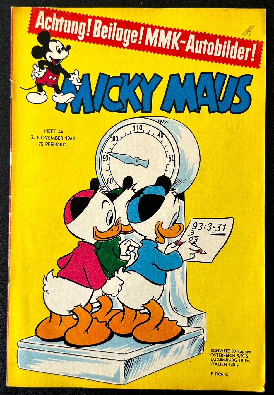 Fumetti: Mickey Maus Nr. 44 1963 – Usato da Seltisberg venduto da quadartswiss