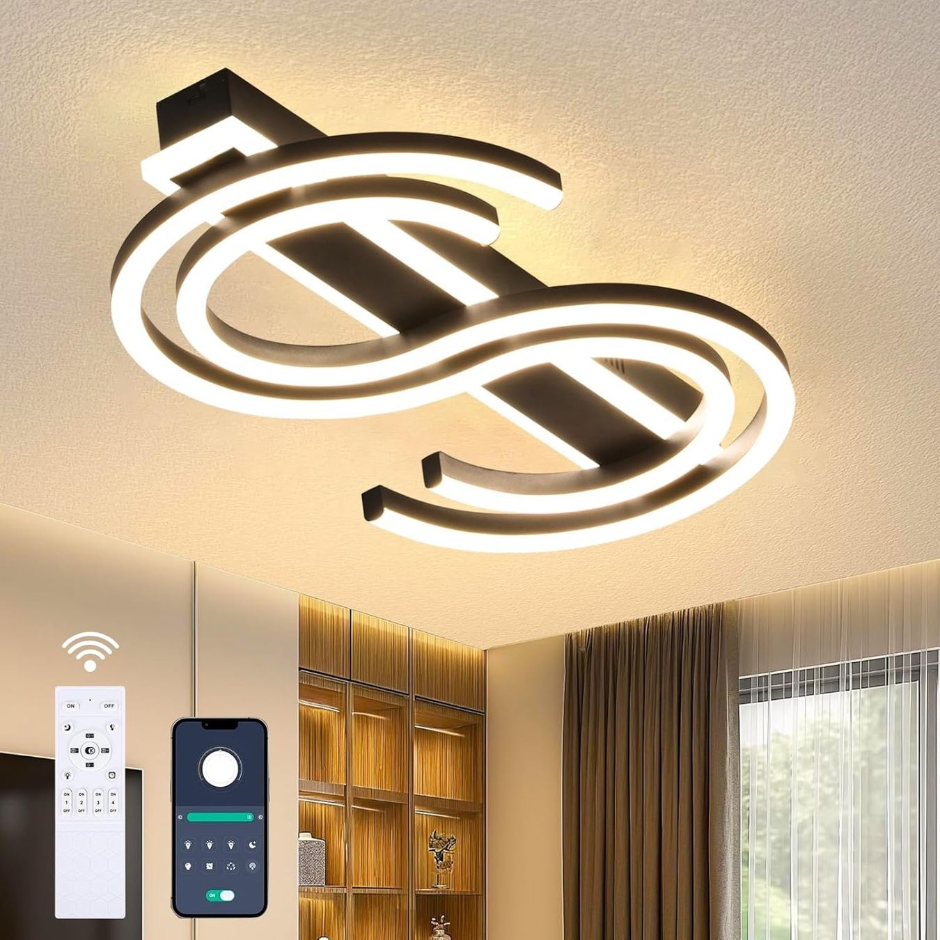 Kronleuchter & Deckenlampen: LED Deckenlampe Dimmbar 50W Deckenleuchte Wohnzimmerlampe – Neu und originalverpackt aus Wittenbach von VELARO