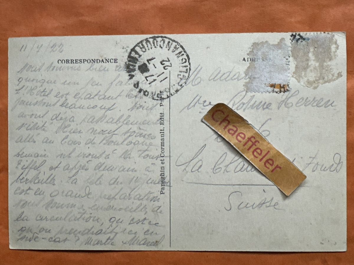 Cartes postales: Alte Ansichtskarte 1922 Paris - Arc de Triomphe, antik! – D'occasion à Zürich par Chaeffeler 1