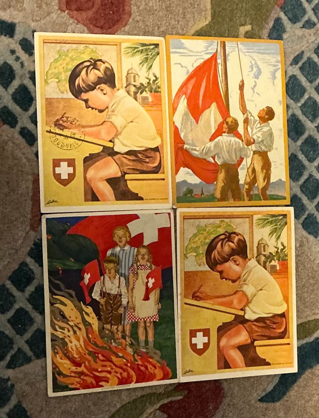 Tutti i francobolli: CH 4 Bundesfeier Karten – Usato da Koblenz venduto da Markenhimmel 1