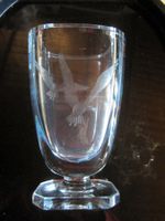 Kristallvase dickwandig Mövenmotiv