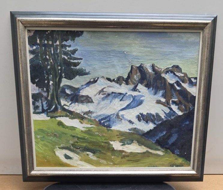 Tableaux: Ölgemälde Vitznauerstock R. Bechtold – D'occasion à Flums par Flumsantik