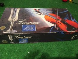 Longchamp Cristal d'Arques 6er Set Kristallgläser neu