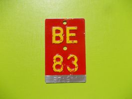 Velonummer / Fahrradnummer BE 83
