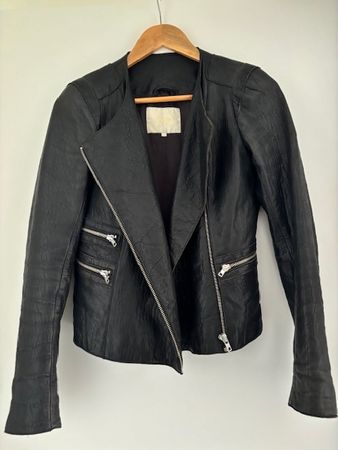 Veste en cuir MAJE 36