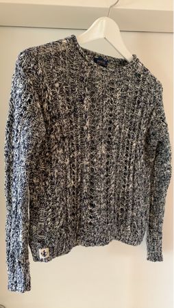 Pullover Polo Ralph Lauren Strickmuster blau/weiss Grösse S