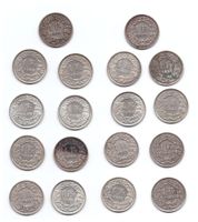 18 Stück alte Silber 1 Franken