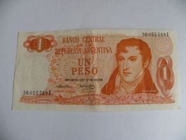 Argentinien 1 Peso Banknote, Jahrgang 1969, Top Zustand!