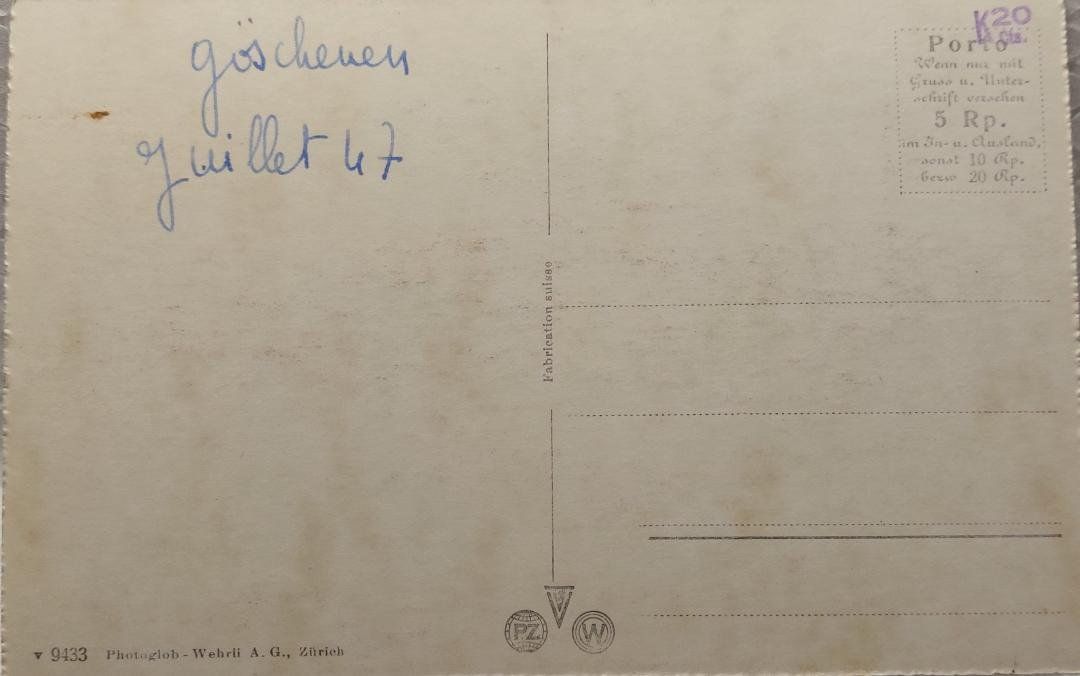 Cartes postales: GÖSCHENEN - 1947 – D'occasion à Delémont par Domdom1 1
