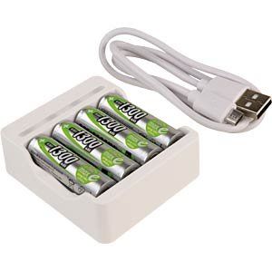 Caricatori & Batterie: Ansmann Basic IV Ladegerät + 4× AA 1300 mAh – Nuovo e nell'imballaggio originale da Oensingen venduto da Liquidations-Shop 1