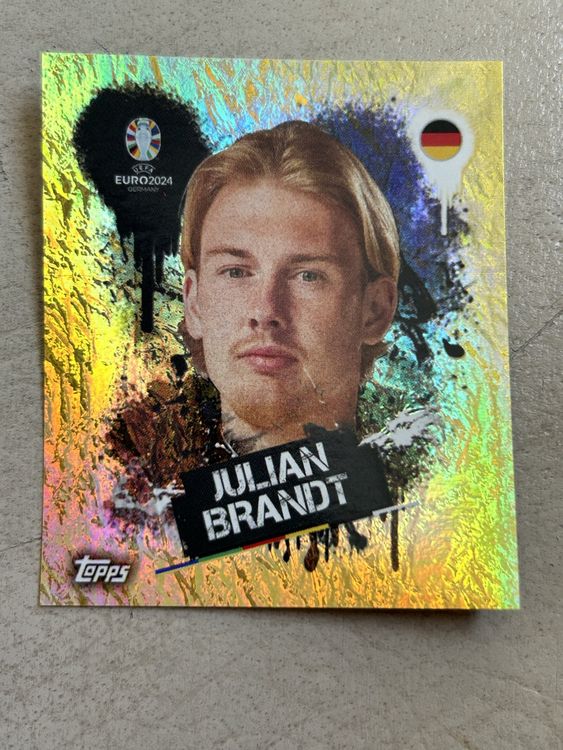 Sticker Topps Euro 2024 - Julian Brandt Allemagne (GER 1) - Édition Suisse - Doré