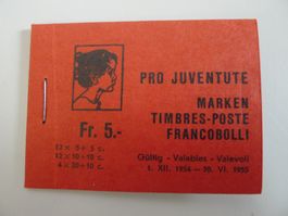 Markenheft Nr.3, Pro Juventute 1954 (komplett), 150.-+