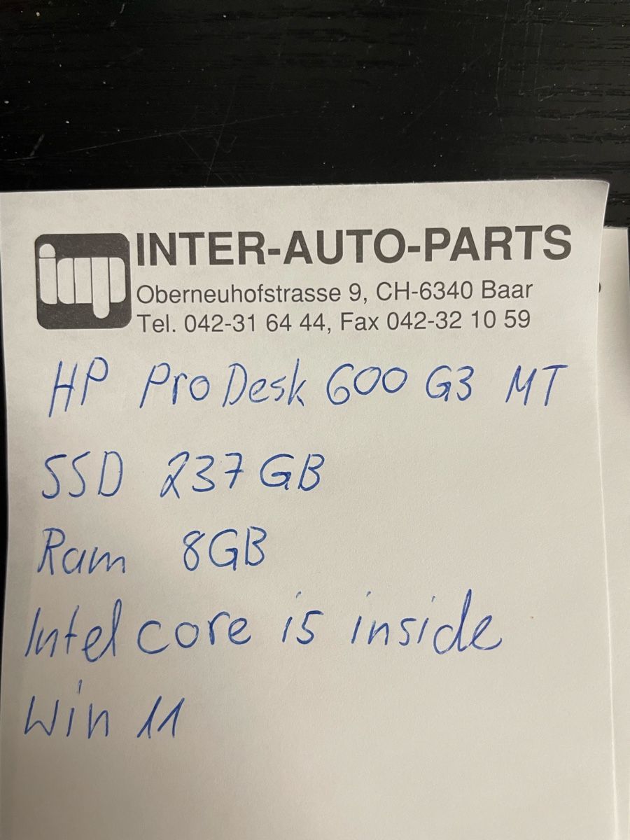Hewlett Packard PC: HP Prodesk 600 G3 MT – Nuovo (secondo la descrizione) da Abtwil sg venduto da Kueng.MultiOutlet 4