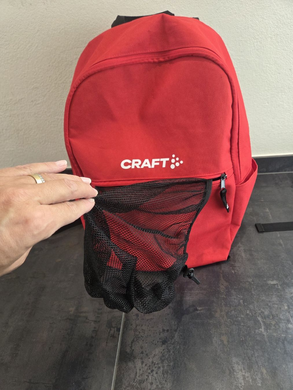 Rucksack Craft rot mit Netzfach guter Zustand (Neu (gemäss Beschreibung ...