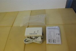 Zweigeräteverstärker TV und Radio, weiss