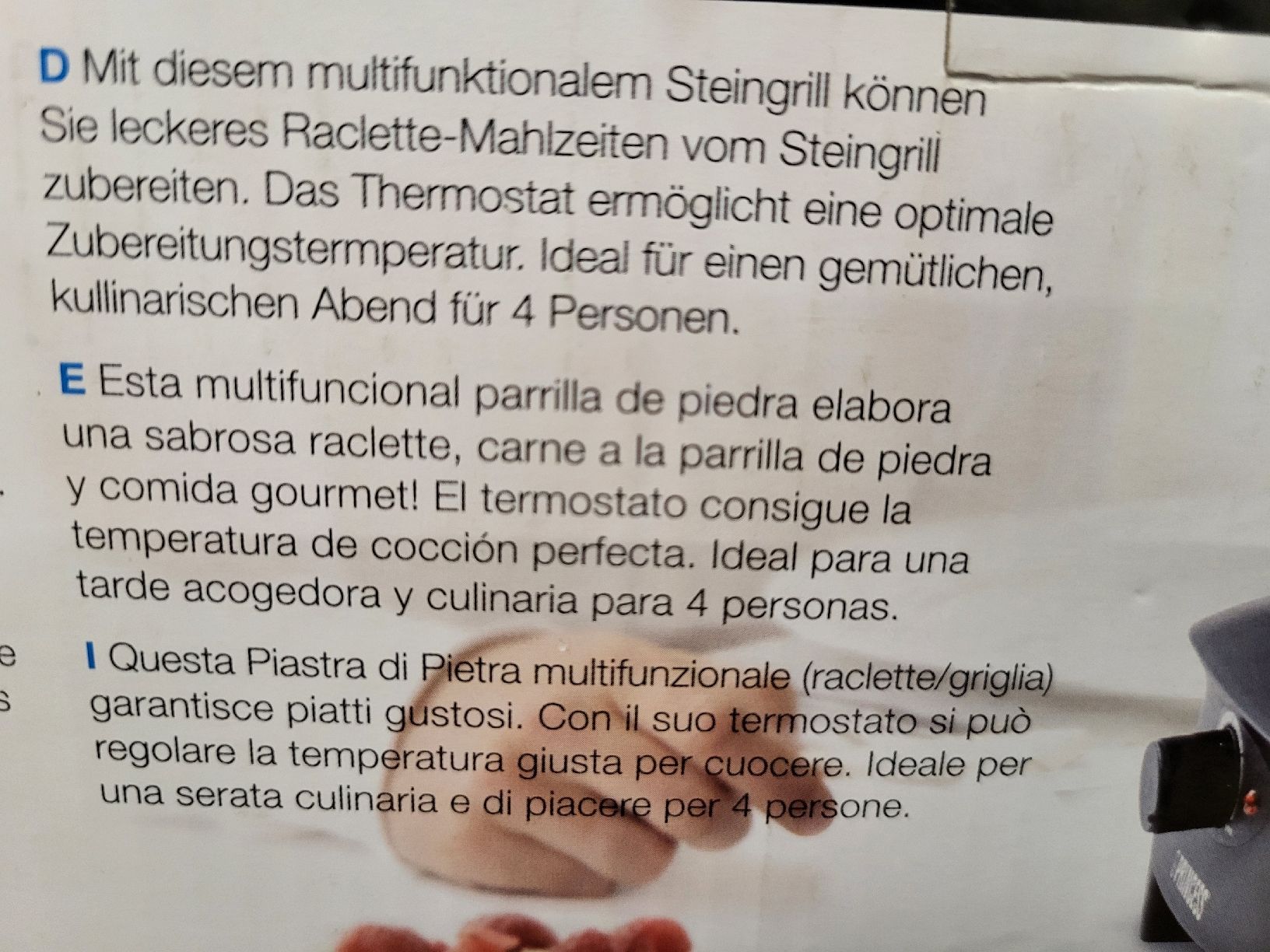Küchengeräte: piastra multifunzionale per raclette – Neu und originalverpackt aus Villa Bedretto von Custa 1