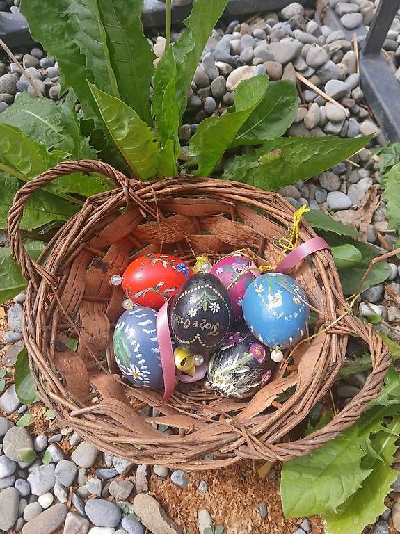 Tutte le decorazioni: Selbstgemalte Ostereier mit Nest – Usato da Auw venduto da mic_z2t2