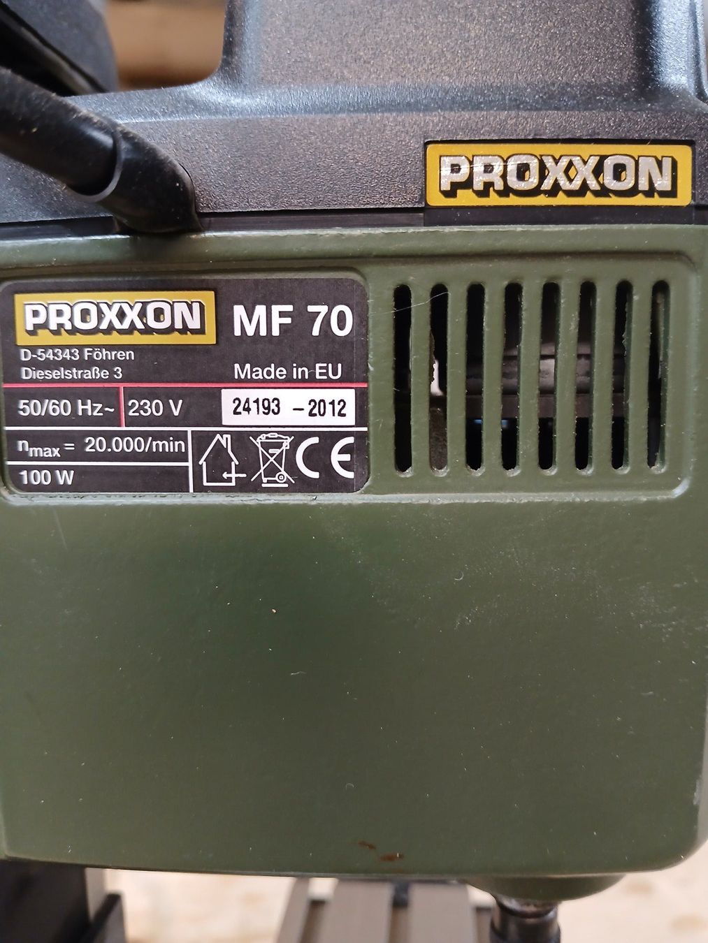 Proxxon Alle Maschinen: Proxon Tischfräse MF 70 – Gebraucht aus Felben-Wellhausen von Rumaca 2