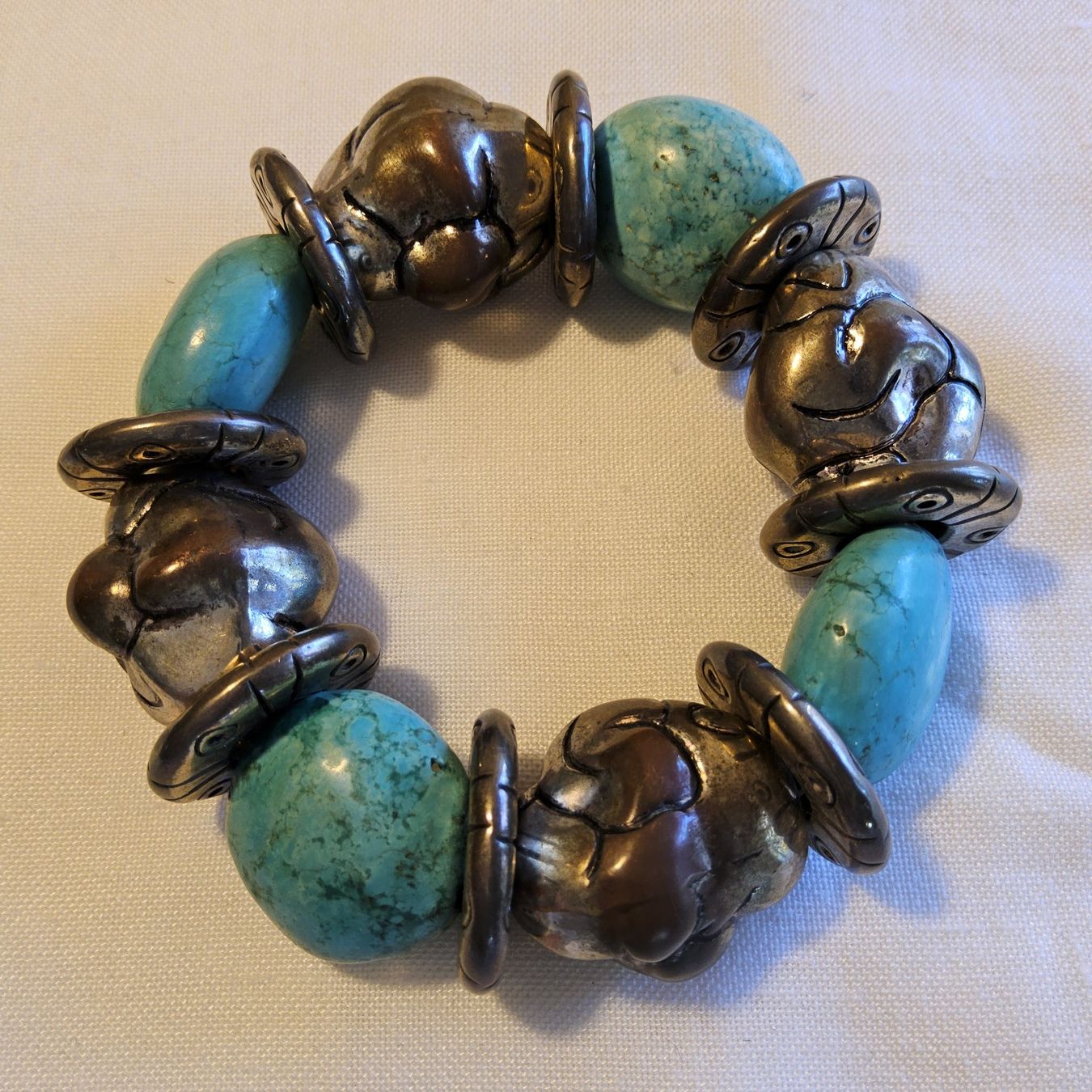 Bracciali & Braccialetti: Vintage Türkis Silber Armband – Usato da Zürich venduto da Aleick