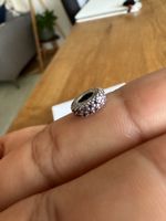 Pandora Element, Silber 925, mit rosa Steinen, neuwertig