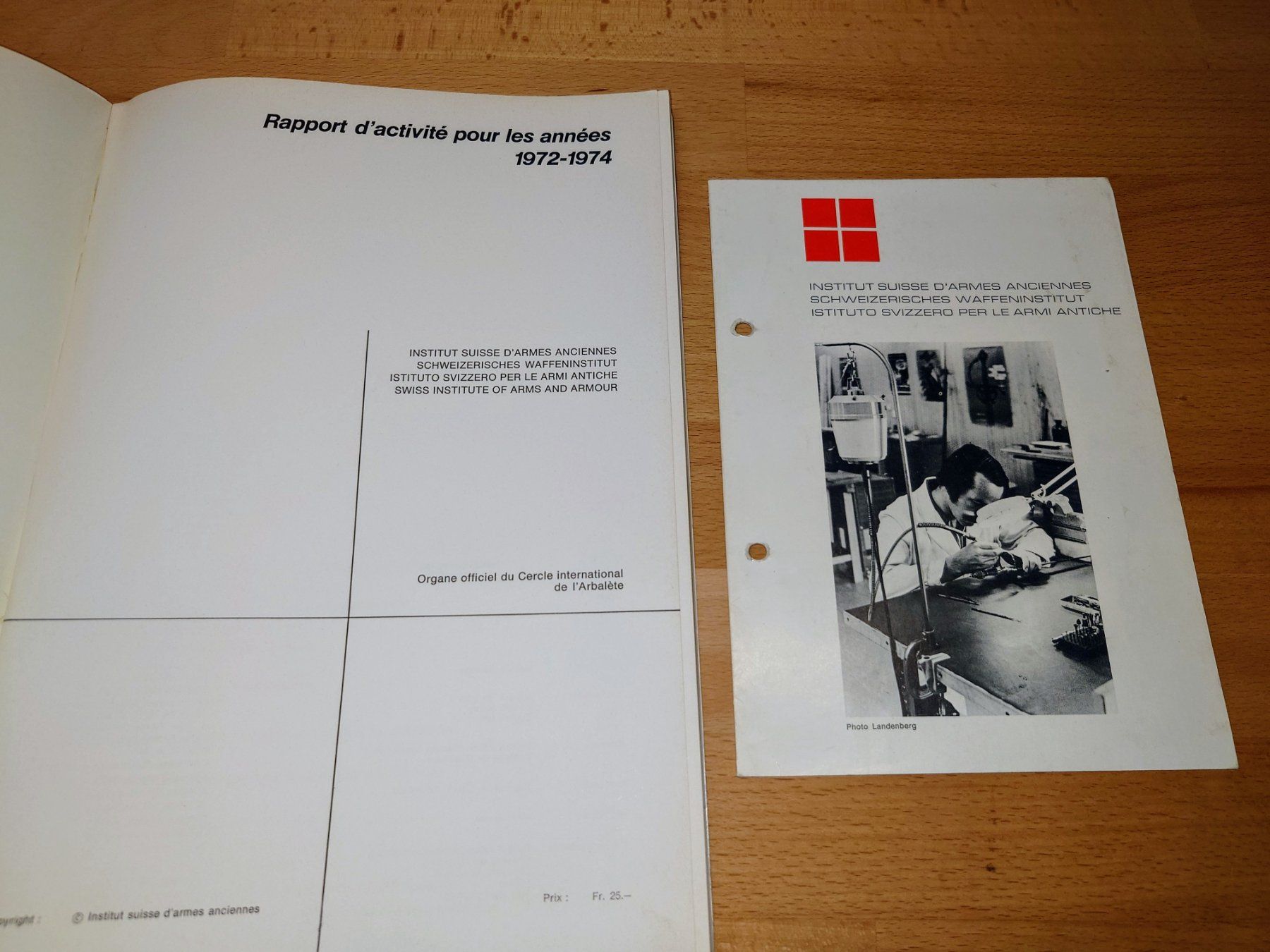 Libri: Schweizerisches Waffeninstitut. RAPPORT 1 & 2 / 3 & 4. RAR. – Usato da Zürich venduto da Rst7 3