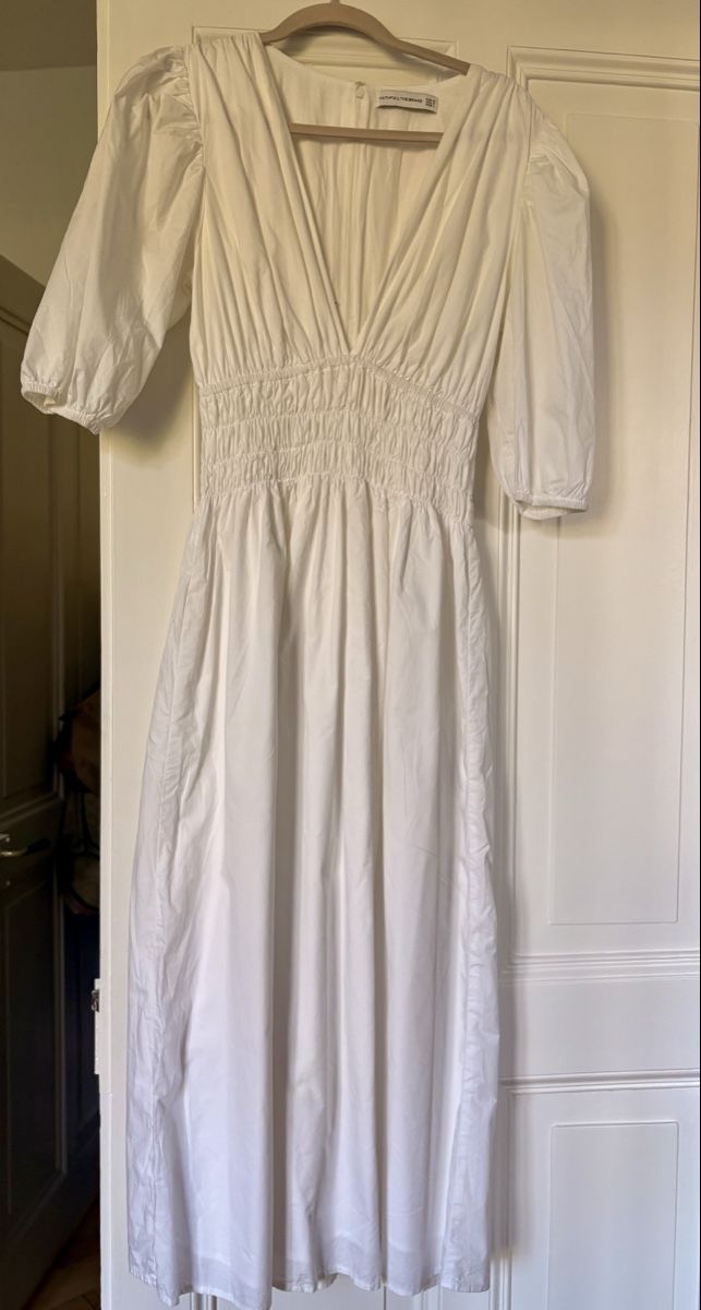 Vestiti: Weiss Sommerkleid mit Puffärmel Gr.L – Usato da Bern venduto da curamics