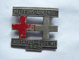 1940 Plakette vom roten Kreuz. Helft uns